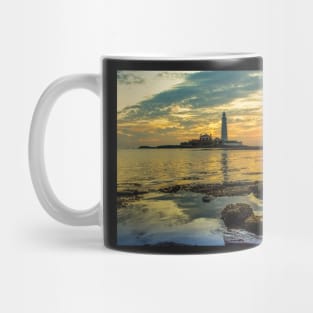 St marys lighthouse sunrise Mug